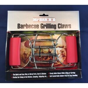 Mr. Bar-B-Q Premium Barbecue Grilling Claws Meat Shredders 40209HP Red Silver